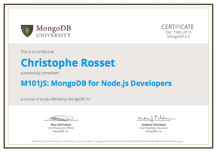 MongoDB certificate